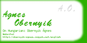 agnes obernyik business card